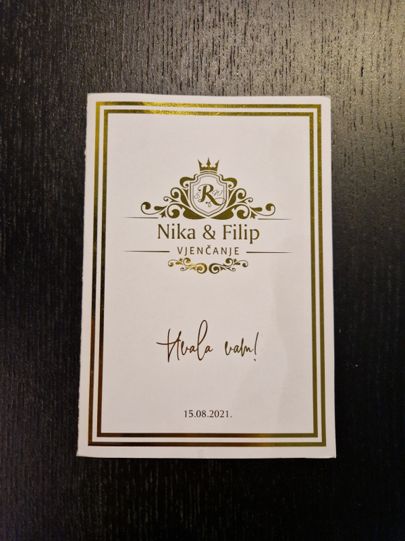 Zlatotisak pozivnice za vjenčanje